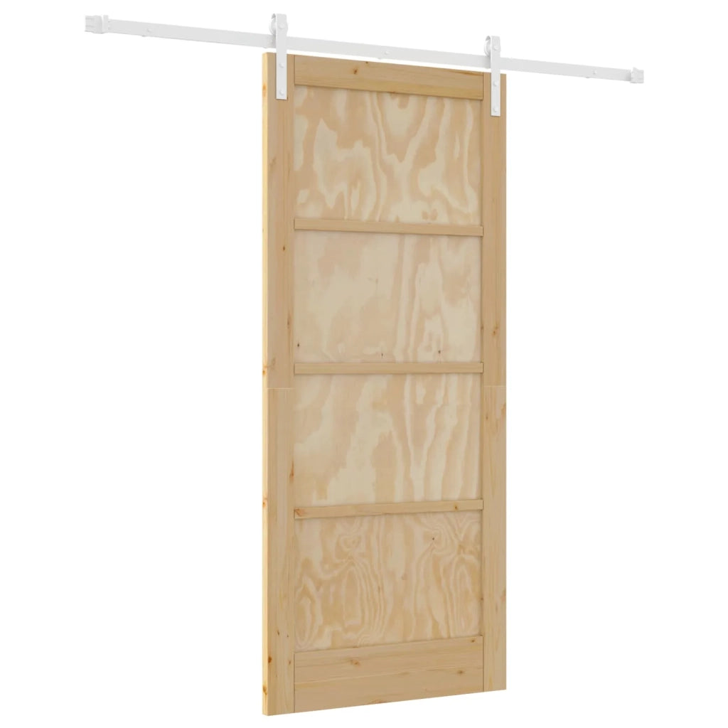 Porta scorrevole Naturale e Bianco 86 x 198,5 cm 3445429