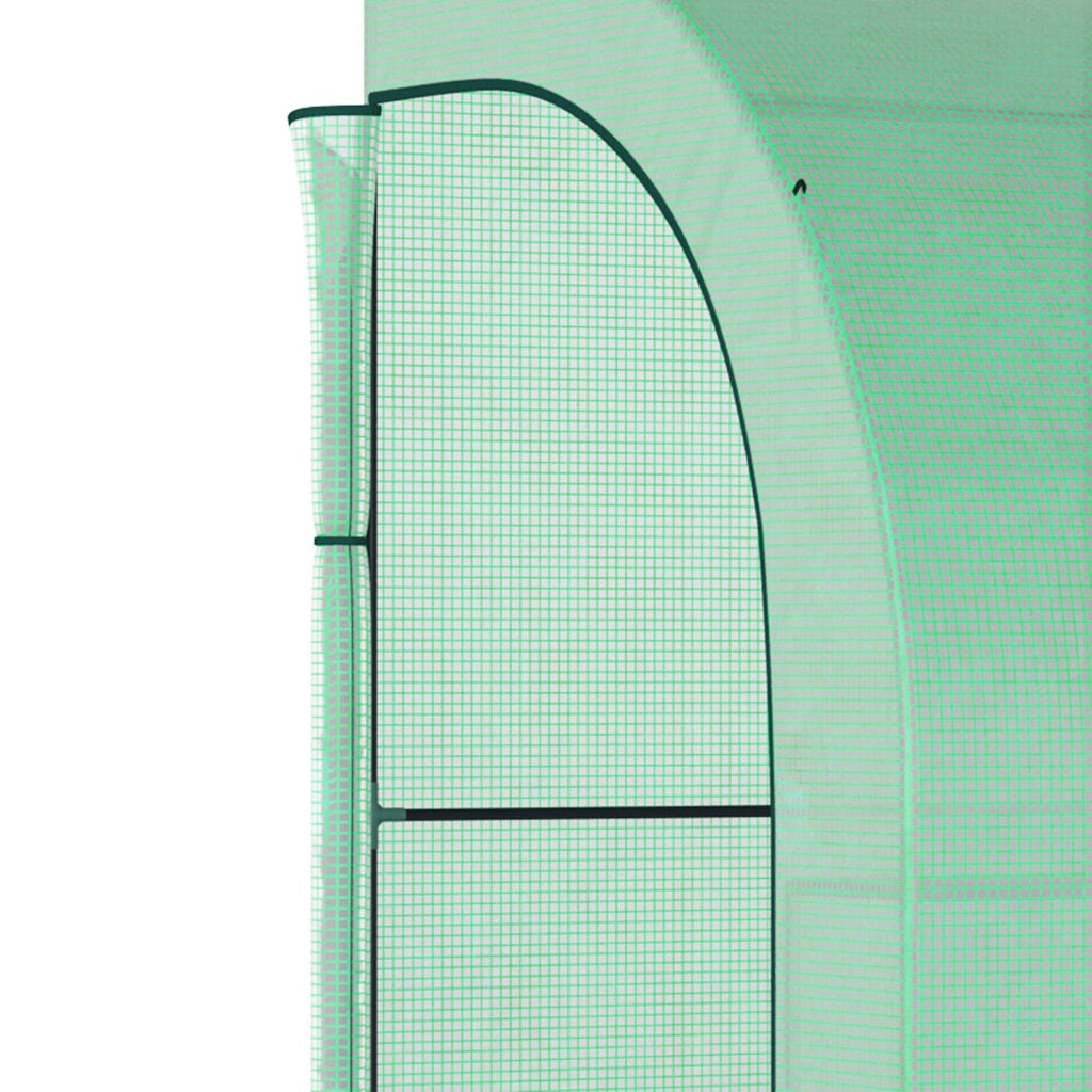 Serra a tunnel con 6 ripiani e finestra 300x150x213 cm