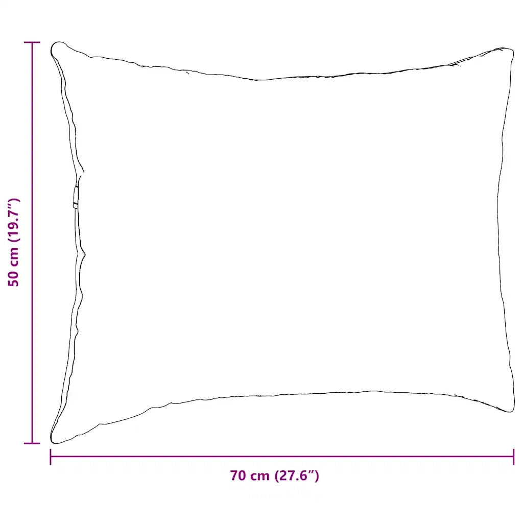 Cuscini da Divano 2 pcs Nero 70 x 50 cm Tessuto in Cords 42013762
