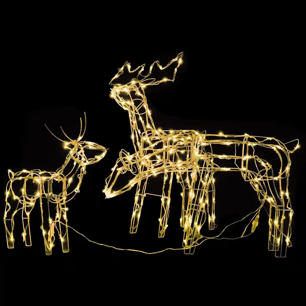 Decorazioni di Natale a Forma di Renne 3 pz 229 LED-Luci decorative natalizie 724532