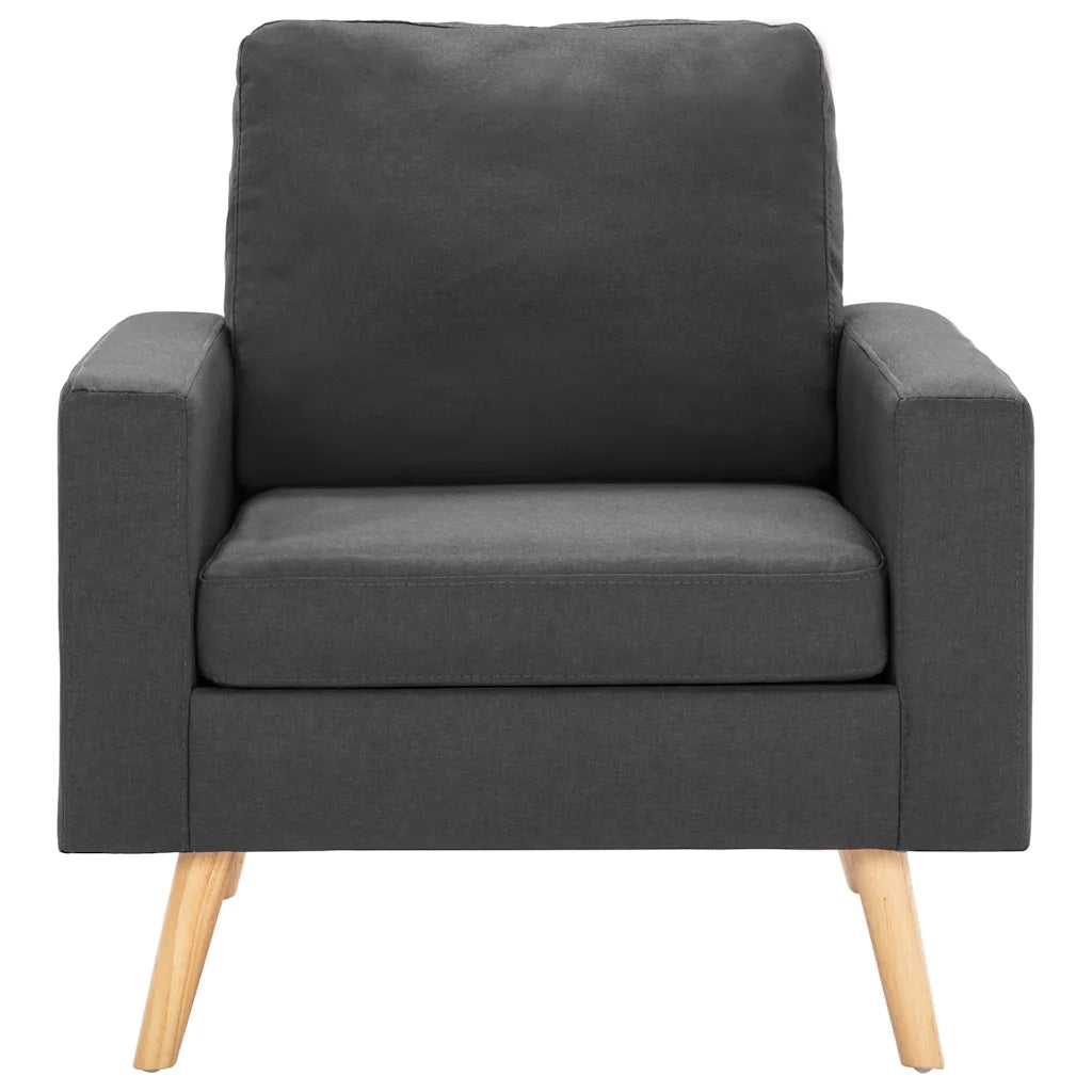 Poltrona Grigio Scuro in Tessuto 288694