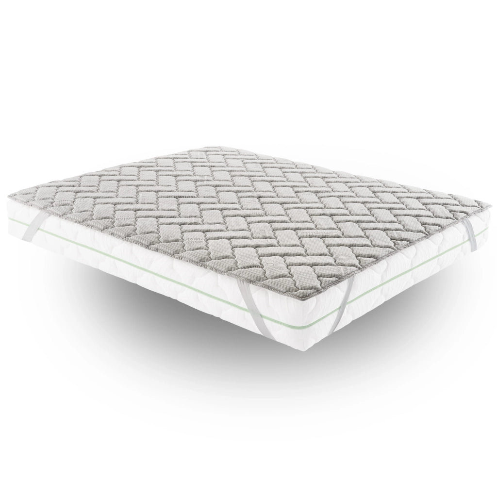 Topper Piazza e Mezza 120x190 in memory foam 3 cm con rivestimento Trapuntato con Elastico