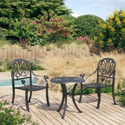 Set da Bistrot 3 pz in Alluminio Pressofuso Nero 3070566