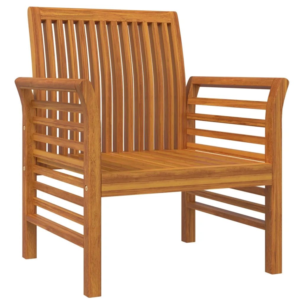 Poltrone con Cuscini Bianco Crema 2 pz Legno Massello di Acacia 312137