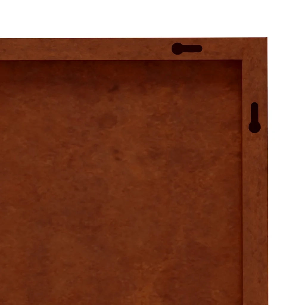 Decorazioni Muro Giardino 2 pz 55x55 cm Rosa in Acciaio Corten 824507