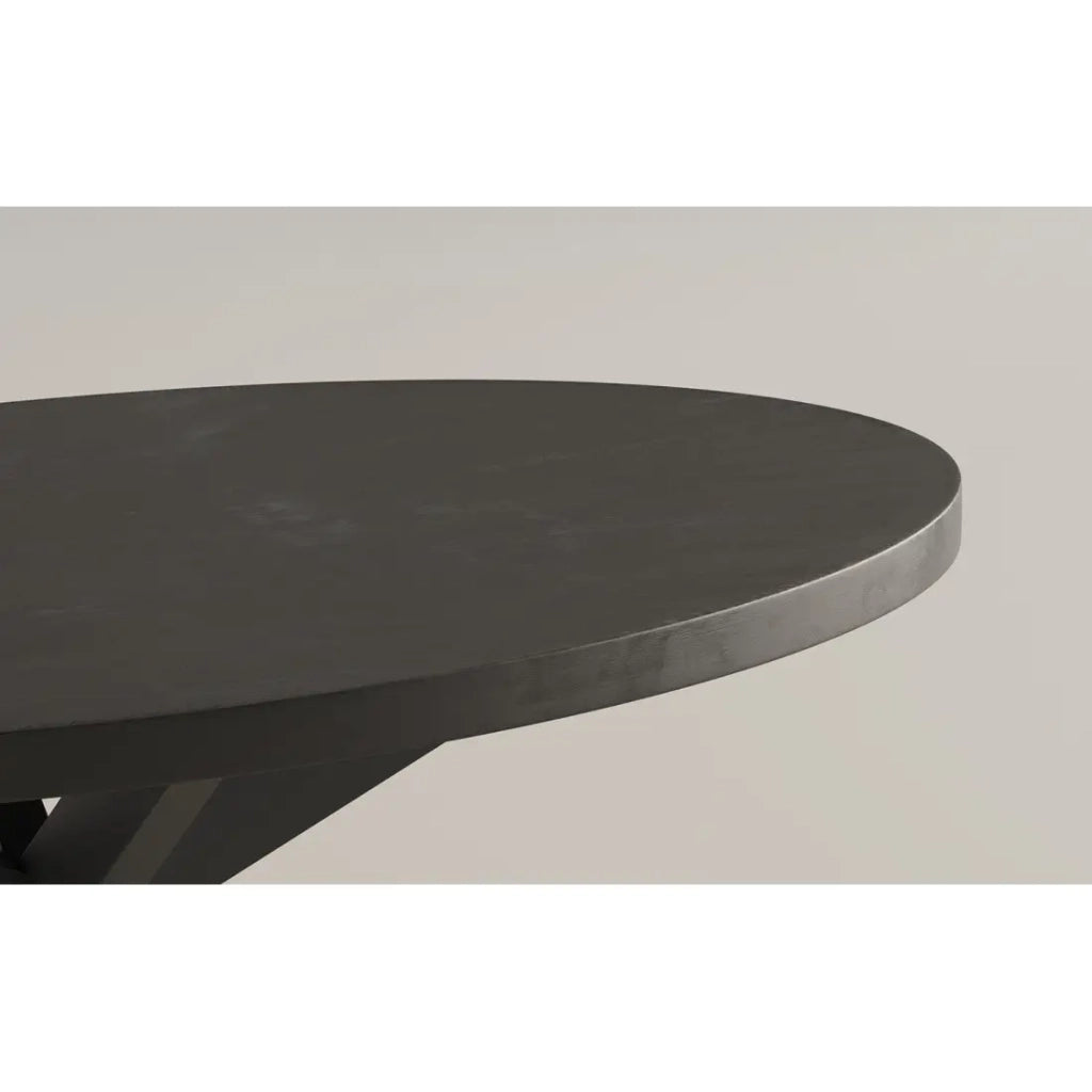Tavolino basso ovale collezione MADEIRO nero.