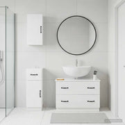Set di armadietti da bagno in 3 pezzi HOORN Bianco Lucido 3417796
