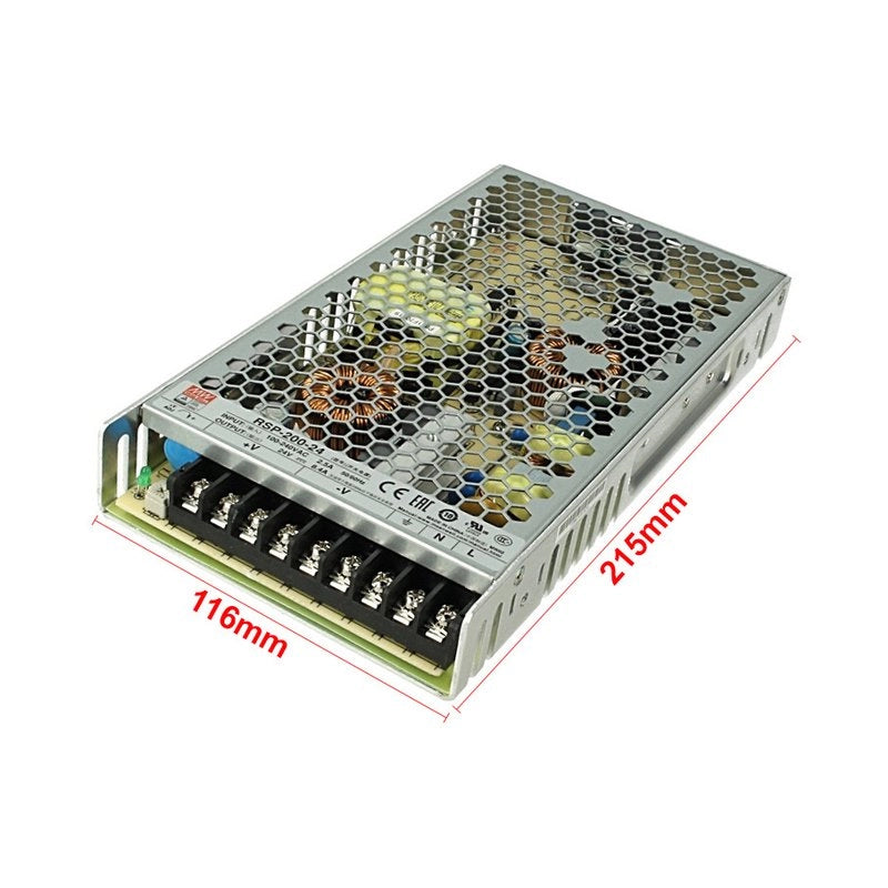 Alimentatore MW MEAN WELL CV 200W 24V 8,4A RSP-200-24 Trasformatore Da AC 220V a DC 24V Senza Ventola
