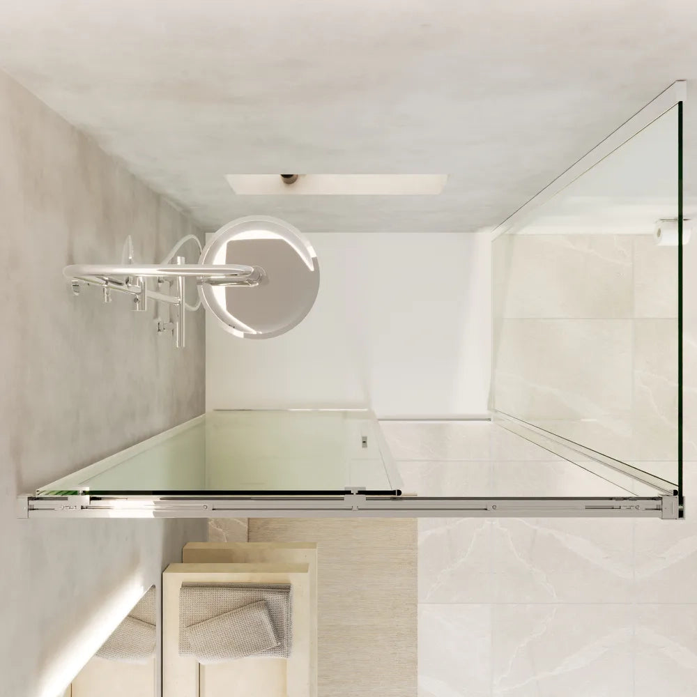 Box doccia 130x70cm scorrevole profili cromati vetro 8mm trasparente anticalcare h200 | Gili