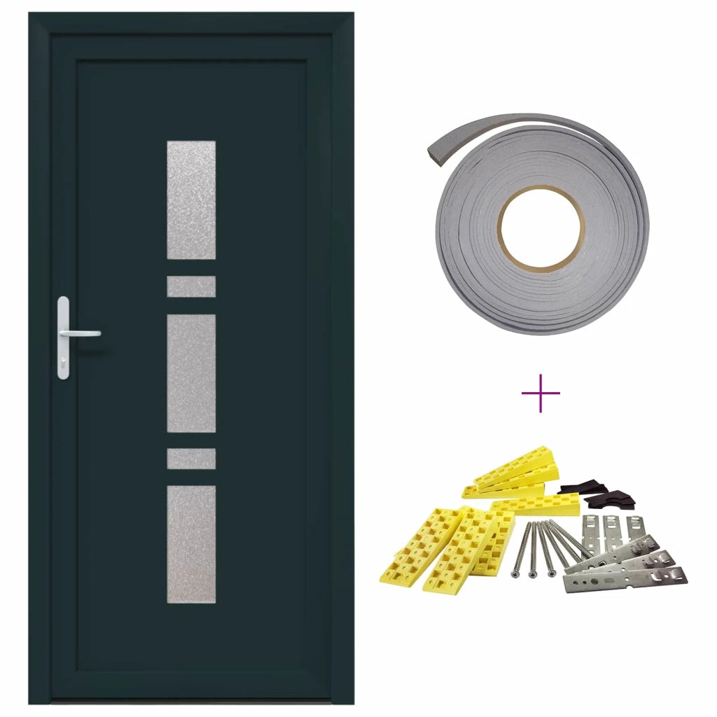 Porta Frontale Antracite 98 x 208 cm PVC 3445737