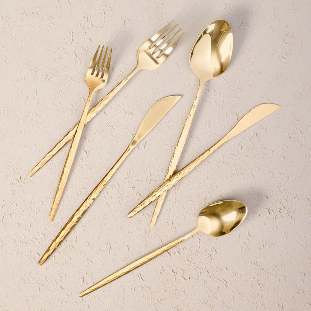Nimesira, set Posate set da 36, oro