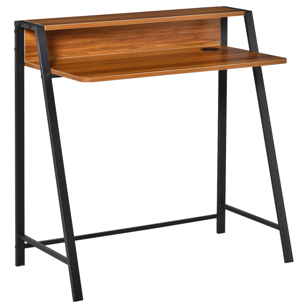 SCRIVANIA Computer 84x45x85 cm MDF Noce con passacavi