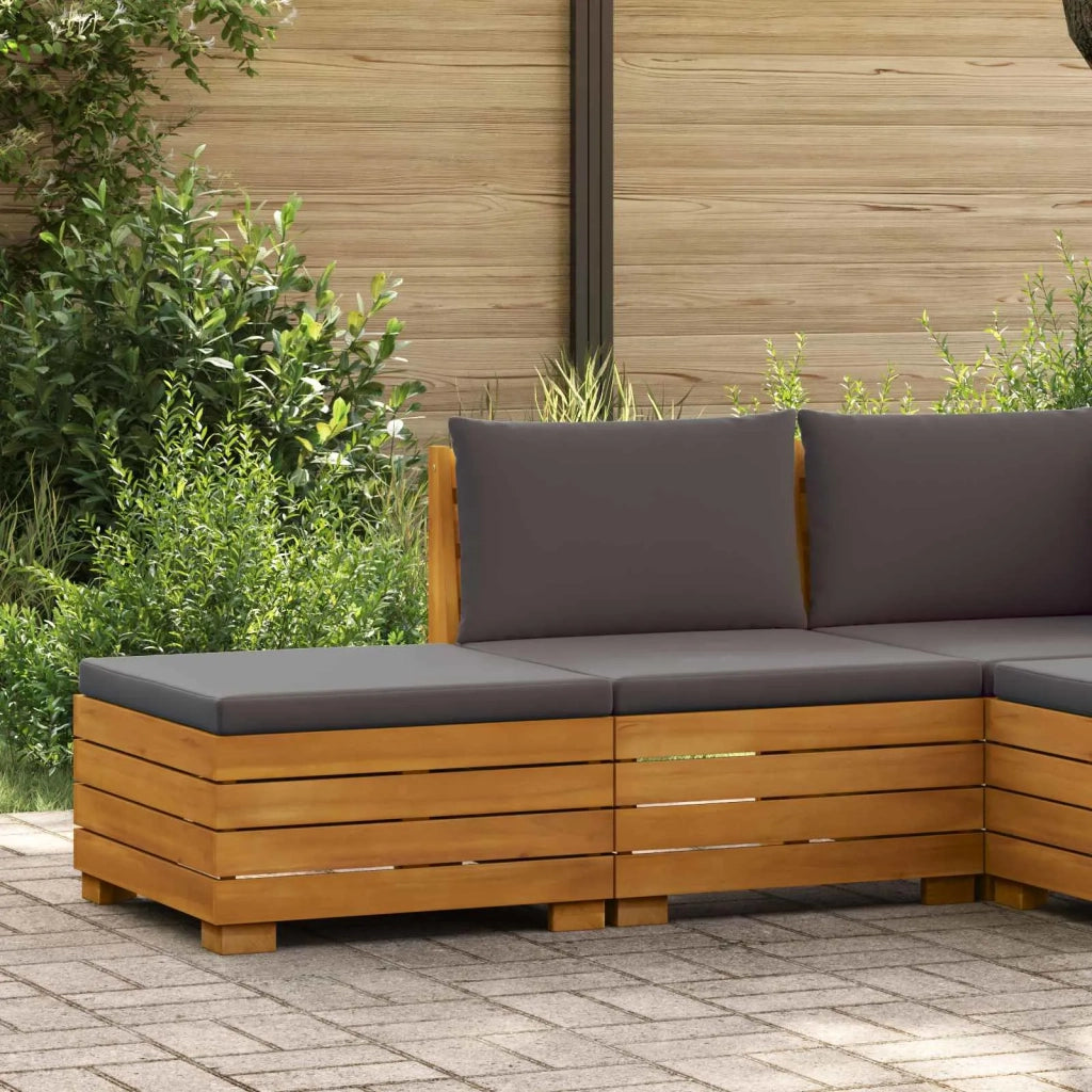 Set Lounge da Giardino | Set Salotto da Giardino 2 Pezzo Marrone Legno di Acacia Massello