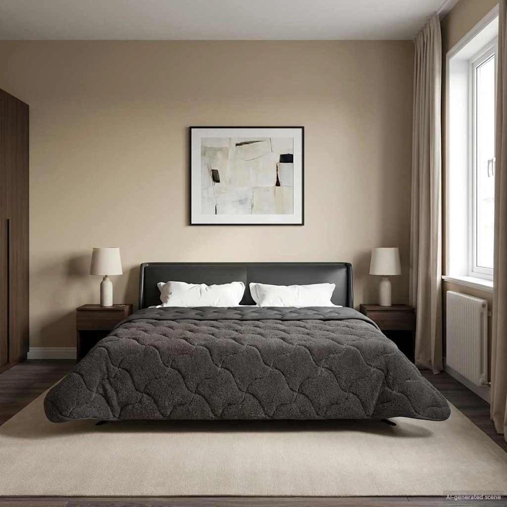 Piumino Letto Estivo 200 x 240 cm Estate Antracite Traspirante 42026161