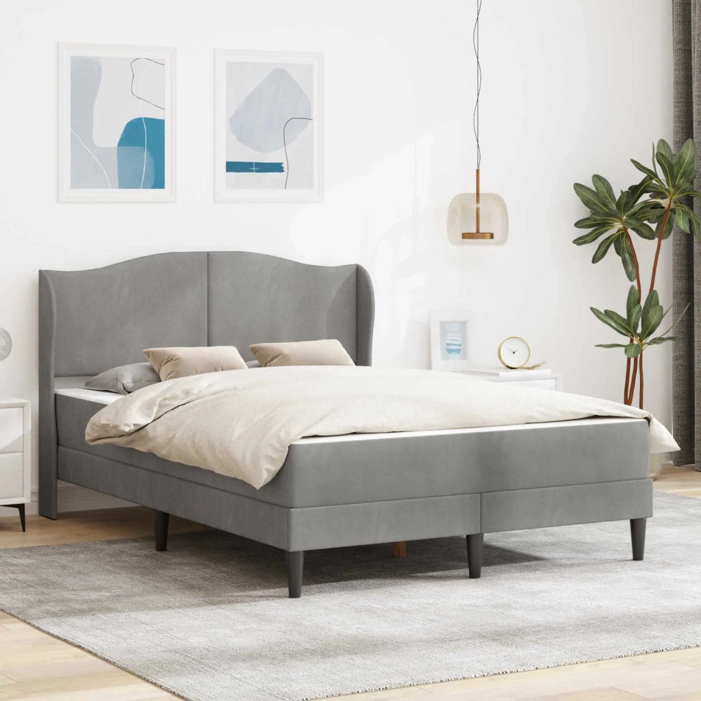 Struttura del letto Grigio Chiaro 140 x 190 cm Velluto 3415202