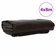 Telo 650g / m2 Marrone 4 x 8 m Tela con rivestimento in PVC