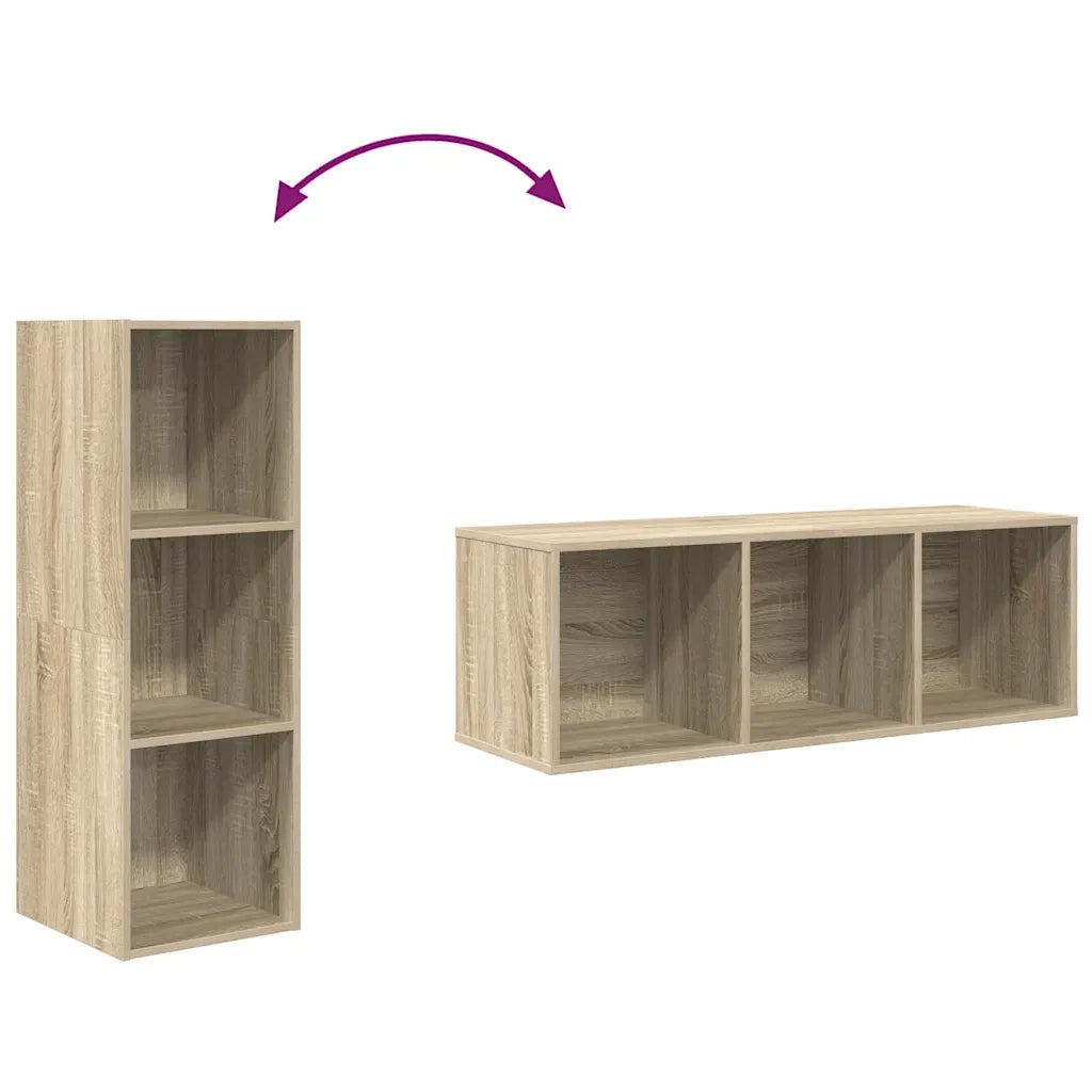 Mobile TV da Parete Rovere Sonoma 37x37x107cm Legno Multistrato 805483