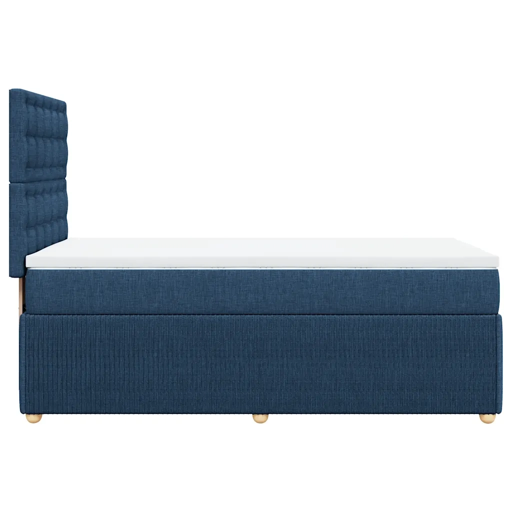 Giroletto a Molle con Materasso Blu 100x200 cm in Tessuto