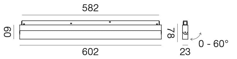Modulo Lineare a LED 24W 2168lm 3000K Bianco Opaco - Sistema Binario 48V Magnetico - Luce Diffusa per Illuminazione Interna Professionale - Gealuce