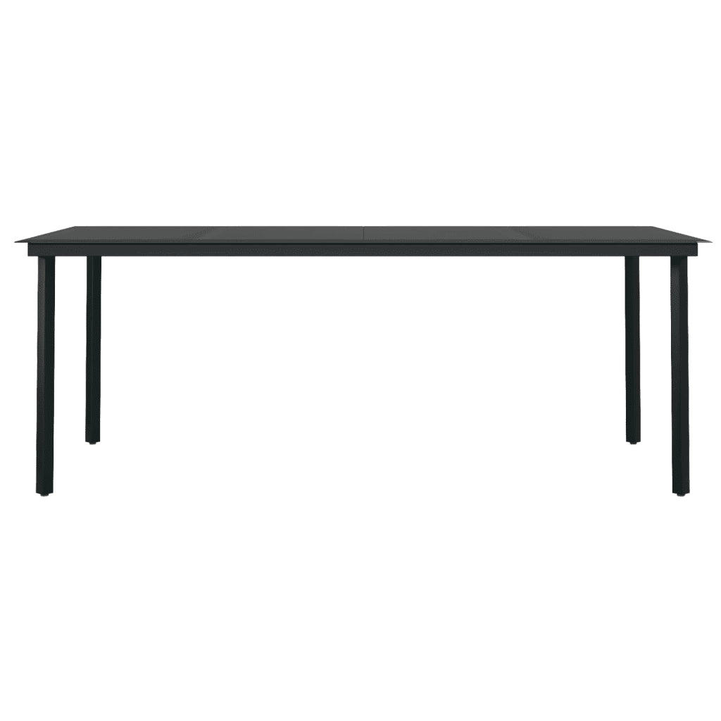 Set da Pranzo per Giardino 7 pz con Cuscini Neri 3099381