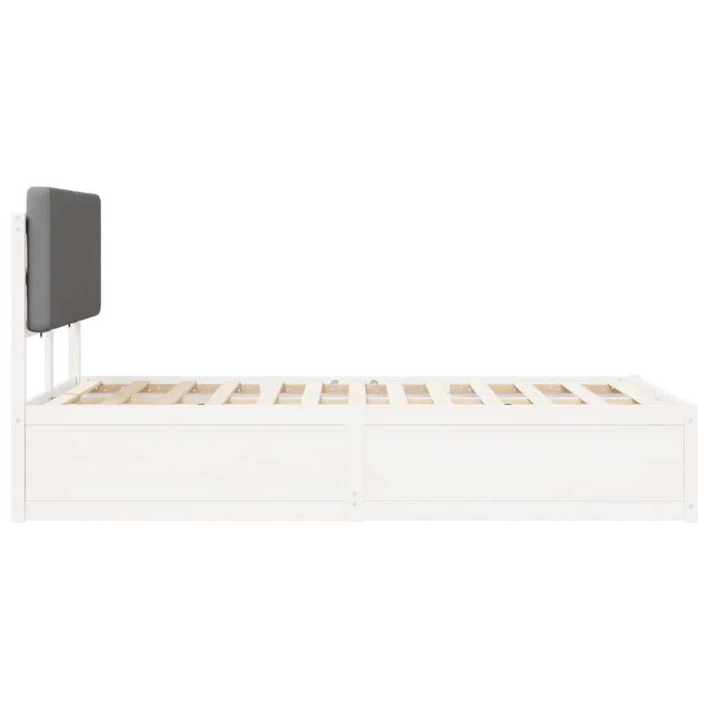 Letto con Testiera Rivestita Grigio chiaro 160 x 200 cm