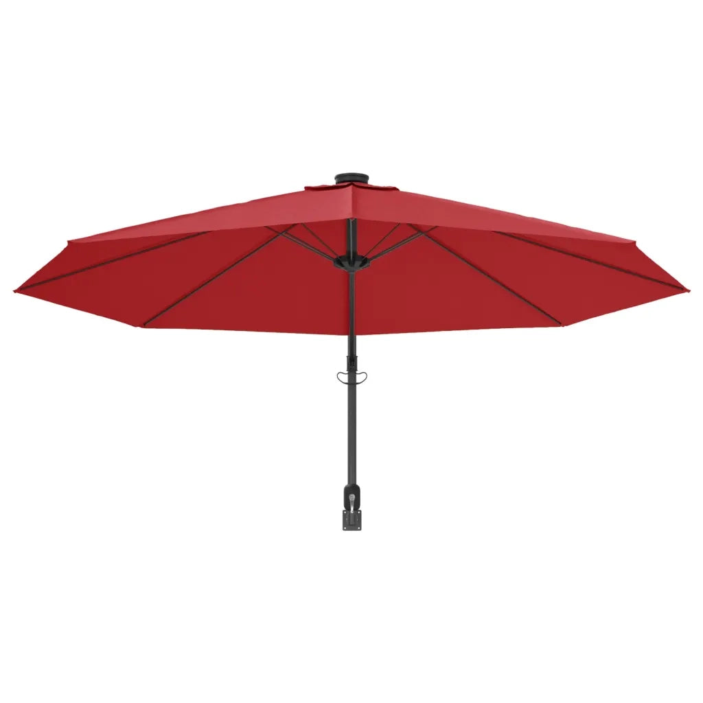 Ombrellone a Parete Rosso Chiaro 290 cm 362891