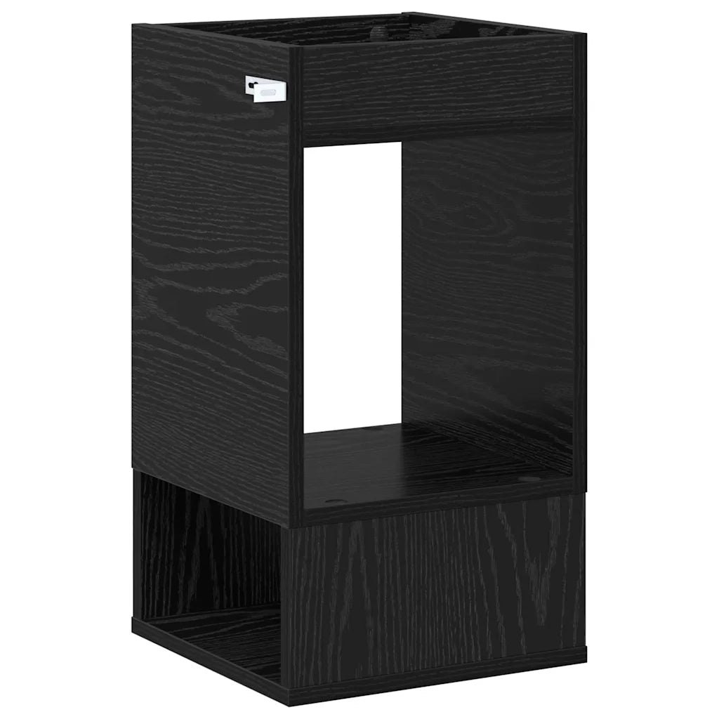 Tavolino 2 pcs Rovere Nero 30 x 30 x 56 cm Legno multistrato 890931