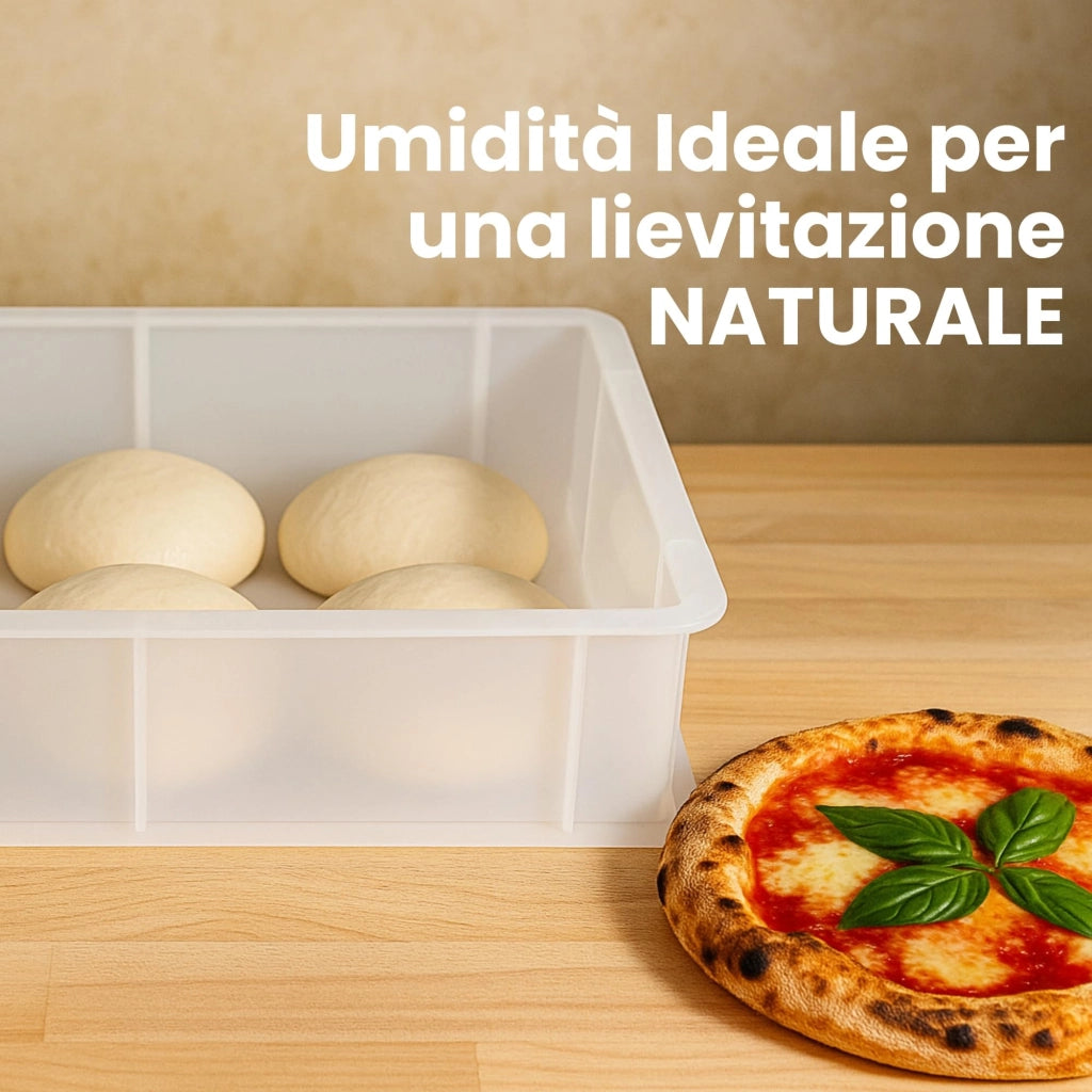 Contenitore per Lievitazione Pizza E Pane BPA-free - Cassette Portaimpasto Certificate di Grado Alimentare - Made in Italy - 30 Box Impilabili 40x30x10 + 30 Coperchi