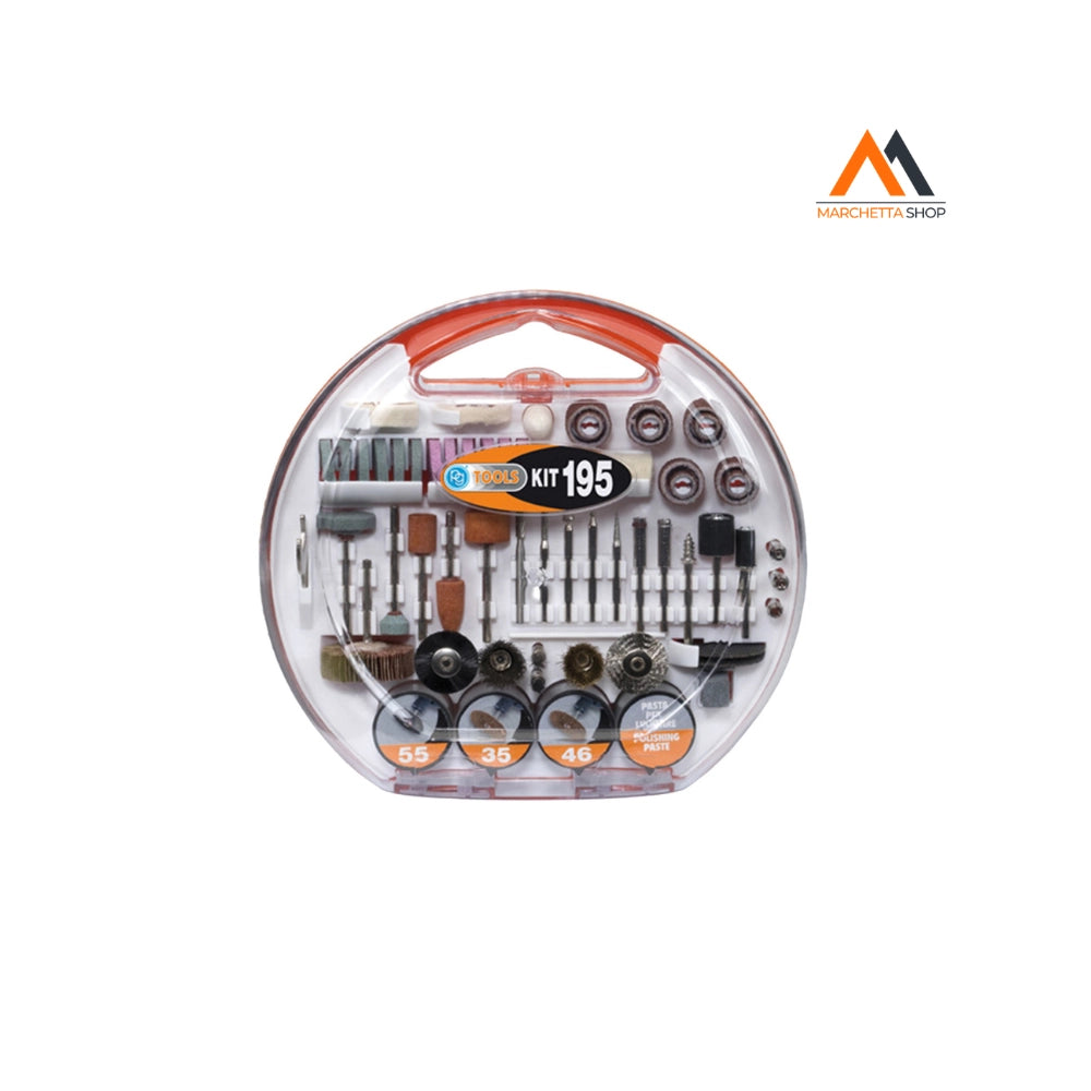 ACCESSORI PER MINI TRAPANO IN KIT kit 195 pezzi