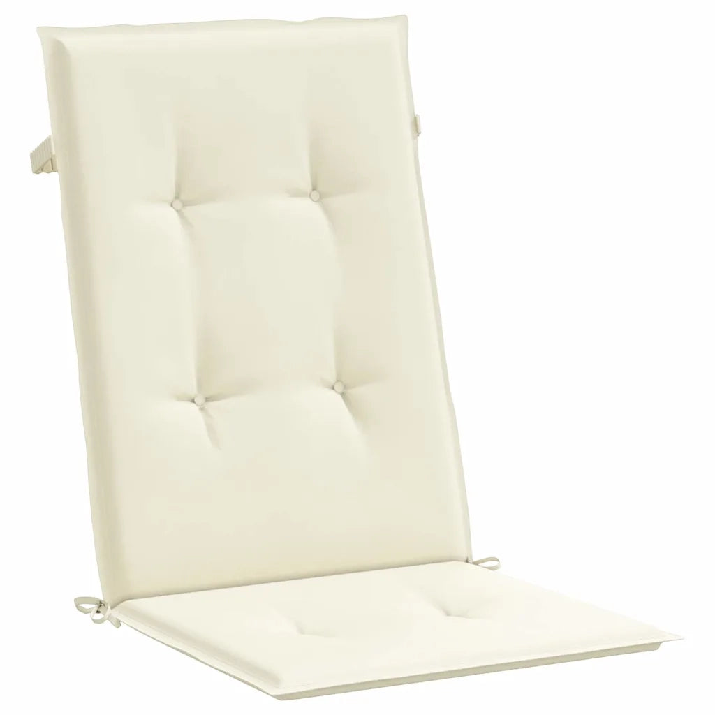 Cuscini per Sedie 4 pz | Cuscini per sedie Crema 120x50x2 cm in Tessuto