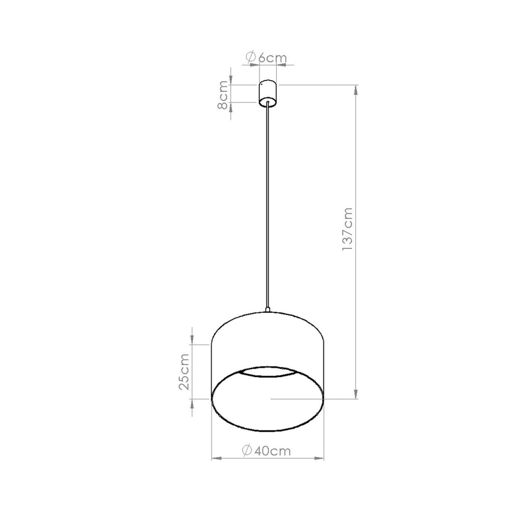 Lampada a sospensione PURELA blu navy/nera E27 PureLume
