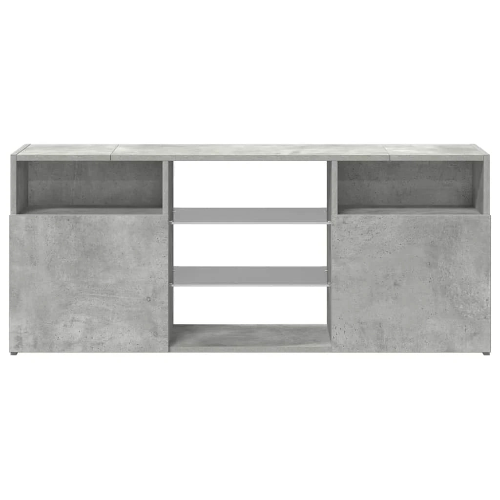 Mobile TV multimediale scaffale TV credenza mobile TV sala da pranzo soggiorno camera da letto con luci LED 120 x 30 x 50 cm grigio 02_0026514