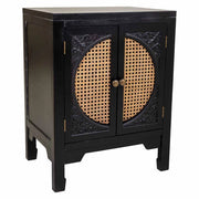 Comodino in legno nero 50x36x65