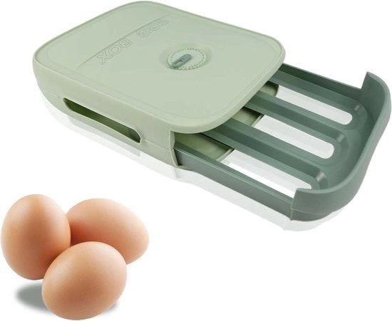 Egg Box per 20 uova con cassetta e marcatura freschezza (verde)
