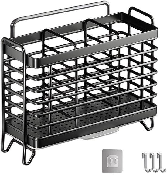 Sostegno per utensili da cucina - 3 Compartimenti - Sciacquabile