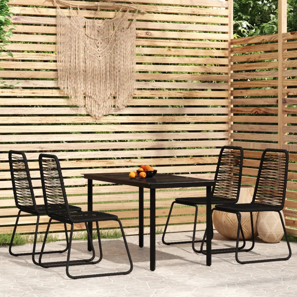 Set da Pranzo da Giardino 5 pz Nero 3099091
