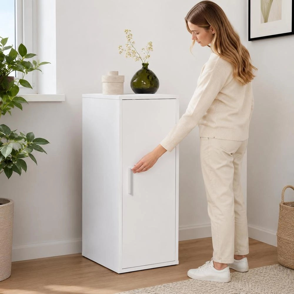 Shoe Cabinet White 32x35x70 Cm Wood-based Material