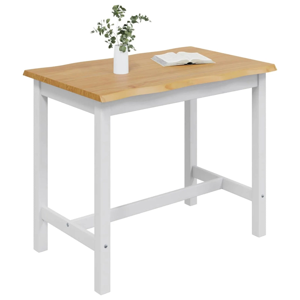 Tavolo Alto EKAI Bianco 112 x 70 x 91 cm Legno Massello di Pino 42037014