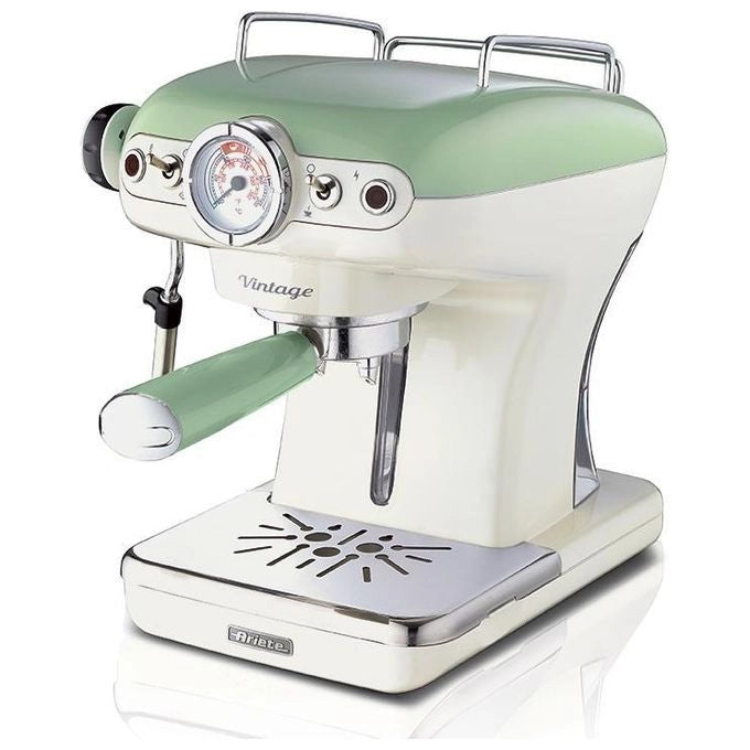Ariete 00M138914AR0 Vintage Macchina da caffe' Espresso 0,9 L 15 bar 850 W Cialde ESE Cappuccinatore colore Verde