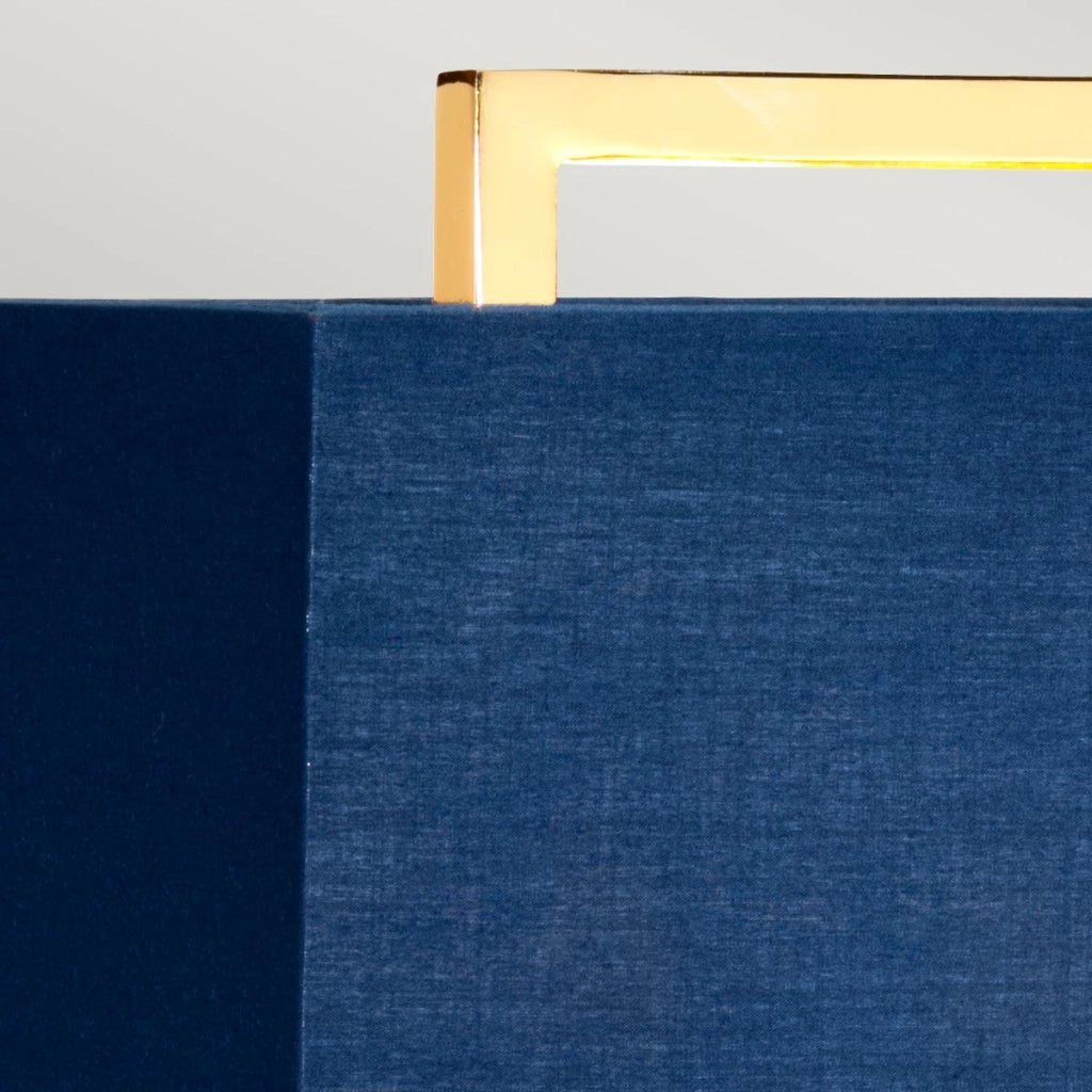 Lampada da tavolo oro paralume blu Cross E27 60W Elstead