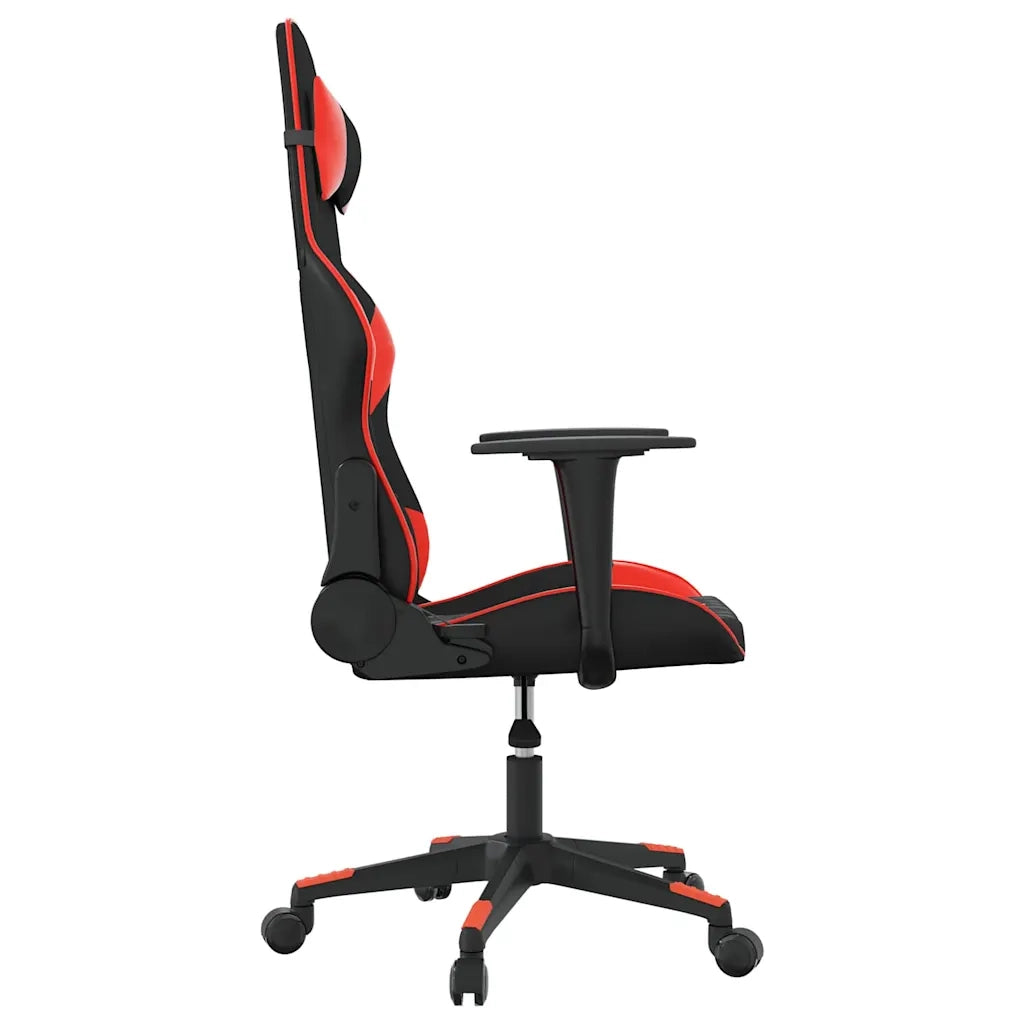 Sedia da Gaming Massaggiante Rosso e Nero in Similpelle 345512