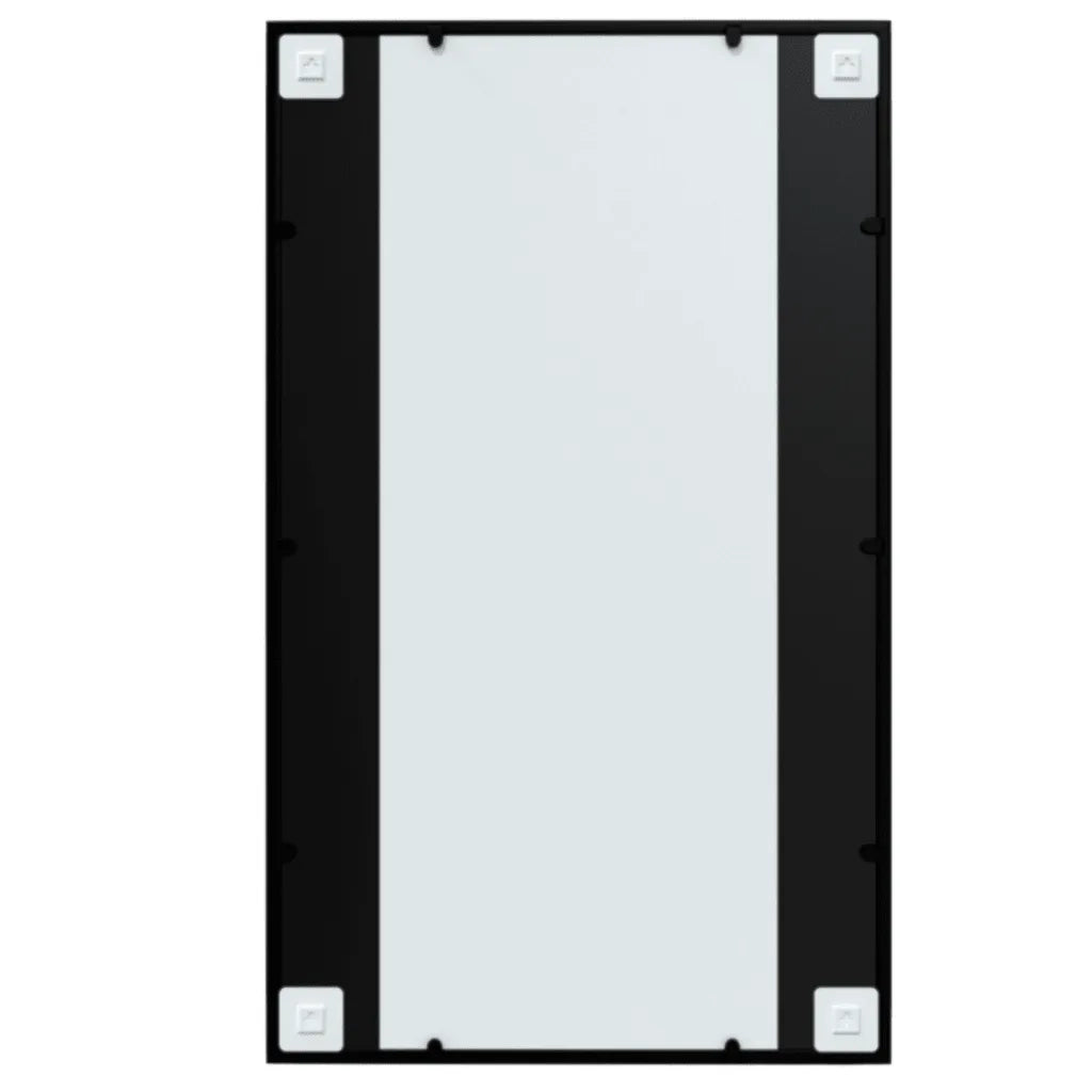 Specchio a Parete Nero 100x60 cm in Metallo