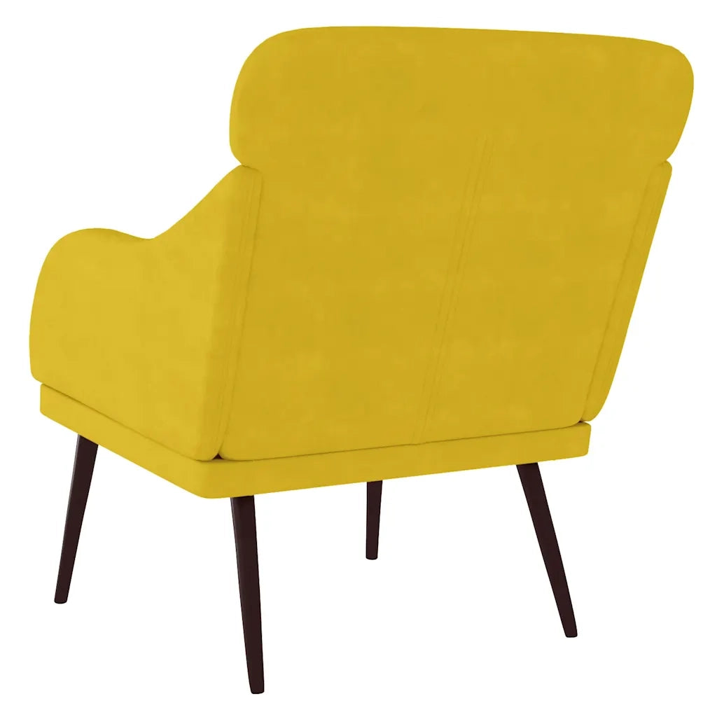 Poltrona Gialla 63x76x80 cm Velluto 351441