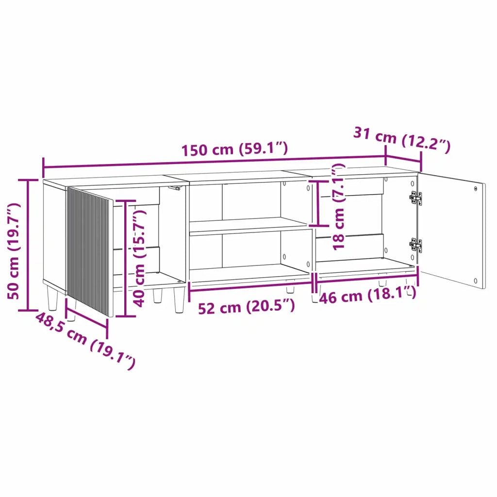 Mobile TV | Armadietto TV | Mobile Porta TV Rovere Sonoma 150 x 31 x 50 cm Legno ingegnerizzato