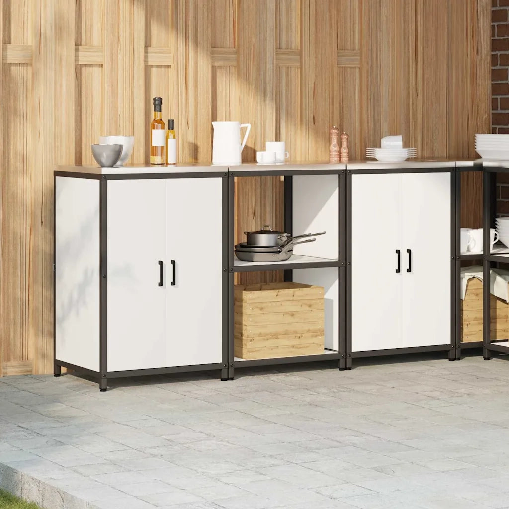 Set di Stoccaggio per Cucina con lo scaffale 3 pcs Bianco