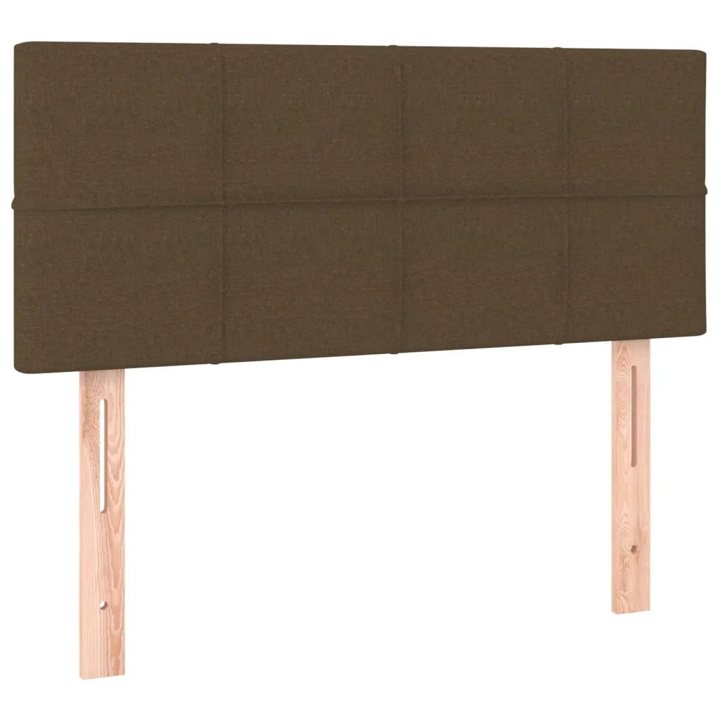 Giroletto a Molle con Materasso-Struttura Letto con Materasso Marrone Scuro 80x200 cm Tessuto 415887