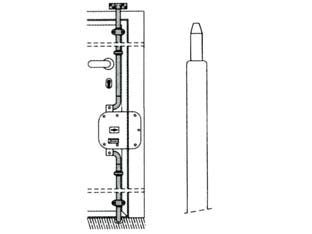 ASTA TELESCOPICA CURVA PER SERRATURA TRIPLICE 9101  ø mm.18 (9101)    CR