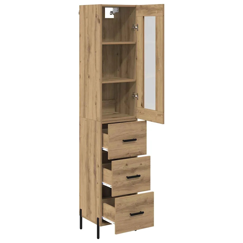 Credenza con cassetto Rovere artigianale 34,5 x 34 x 180 cm 3416017