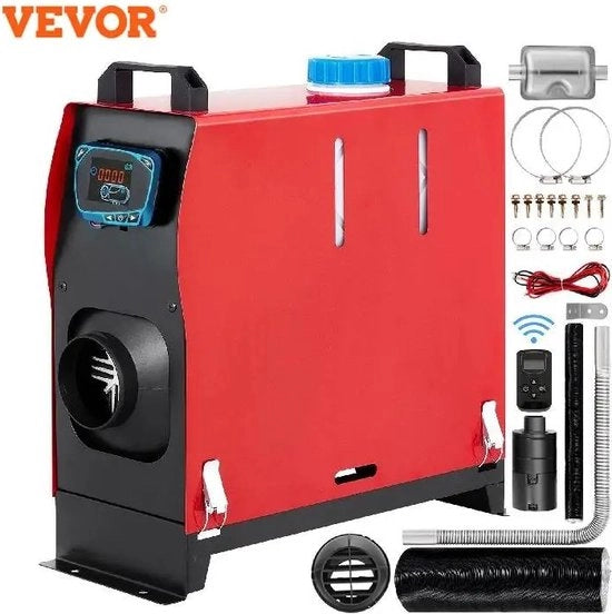 Caleffaccia Diesel - Con Connessione Bluetooth - Schermo LCD - Inclusa Comandi a Distanza & Accessori - Con Funzione Timer - Riscaldamento a Vapore - Rosso