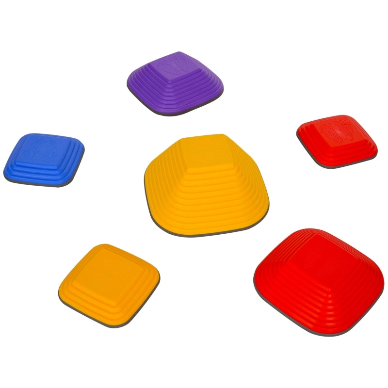 Set di 6 pietre di fiume. Pietre quadrate per l'equilibrio, impilabili e antiscivolo. Pietre impilabili con una capacit¨¤ di carico fino a 80 kg,